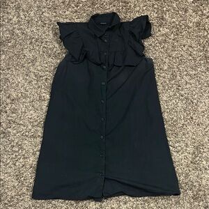 Who What Wear Black Collared Mini Dress